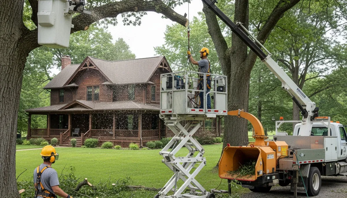 Tree service team in Indianapolis, IN providing professional tree trimming and removal services
