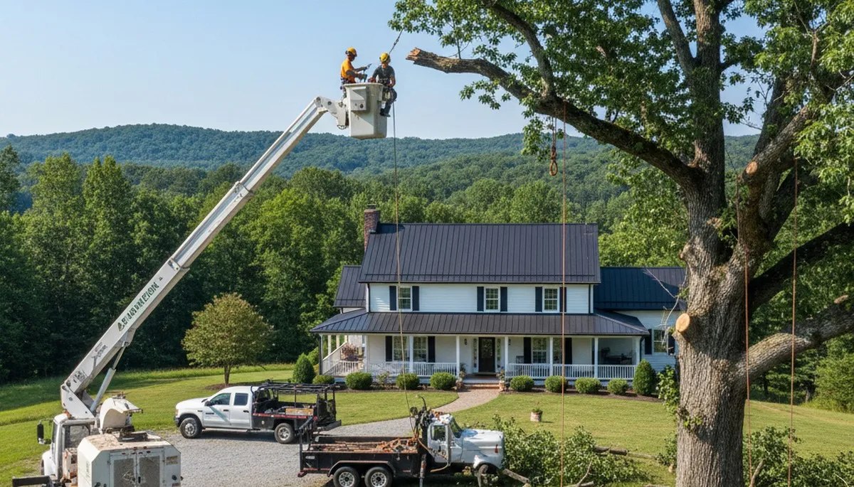 Tree service team in Indianapolis, IN providing professional tree trimming and maintenance